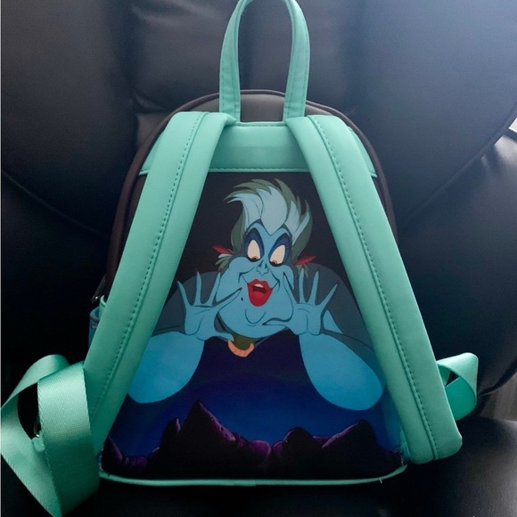 Disney Ariel and Friends Teal Backpack and matching wallet - Picture 2 of 4
